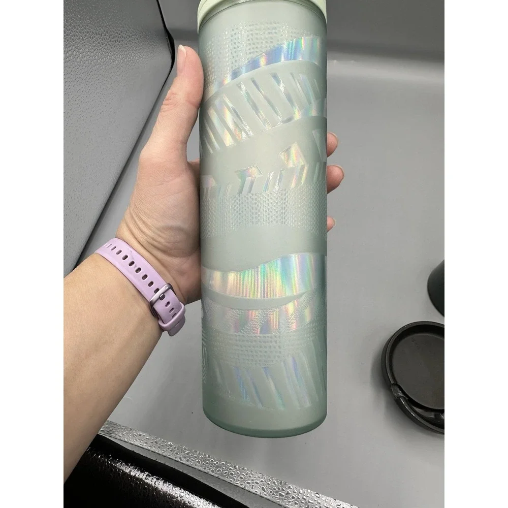 Starbucks Limited Edition 2021 Mint Etched Frosted Ribbon Swirl Tumbler 16oz Cup